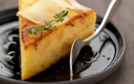 Galette de polenta dorée au fromage Pur Brebis Pyrénées - Fromages Pur Brebis Pyrénées
