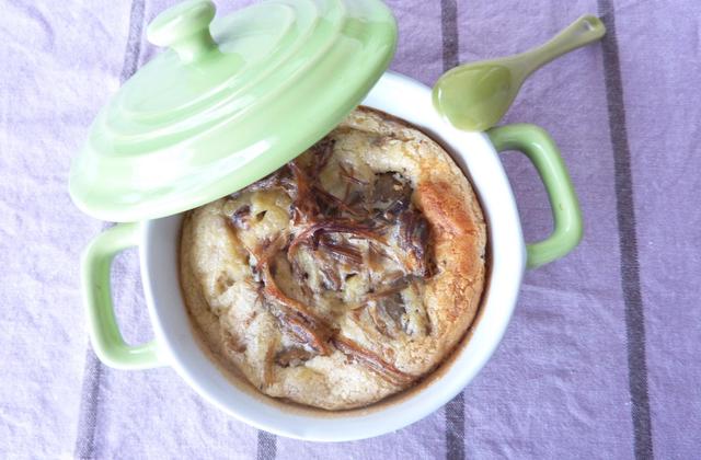 Clafouti aux cèpes, confit de canard et Boursin 3 poivres - beltran