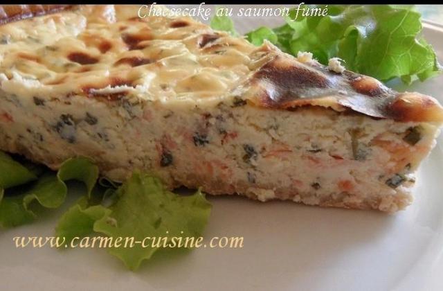 Cheese-cake fromage blanc et saumon fumé - Photo par Carmen