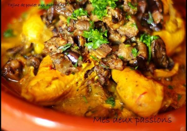Tajine de poulet aux aubergines frites - Photo par mesdeu