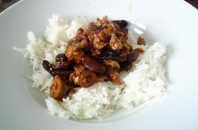 Chili con carne et son riz basmati - Photo par chocoaccro