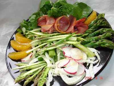 Salade variée aux asperges à l'orange (recette light) - michelBlr