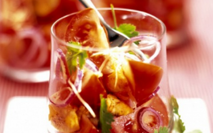 Salade de Tomates de France, poulet et gingembre - Tomates de France