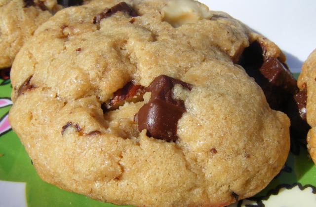 Cookies noisettes, spéculoos et chocolat - Photo par annebetty