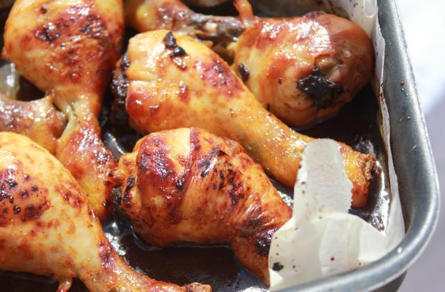 Pilons de poulet et sa sauce worcestershire - Photo par anne aux fourneaux