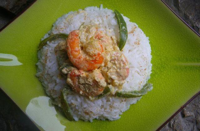 Curry de gambas et poivron vert - Photo par moum00