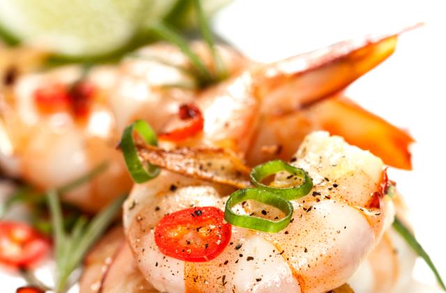 Gambas marinées au citron vert pour barbecue - Photo par 750g