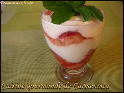 Tiramisu fraîcheur aux fraises - Photo par Carmen