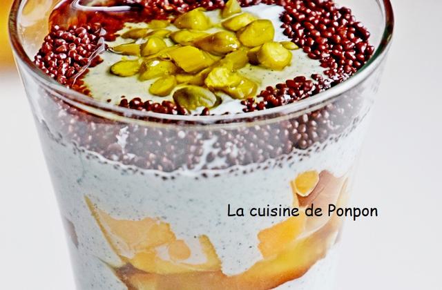 Yaourt spiruline, banane, melon et baba au limoncello - Photo par Ponpon