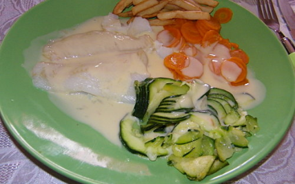 Filet de flétan sauce agrume et ses petits légumes - Photo par cojoca
