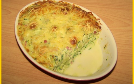 Gratin de ravioles aux lardons et courgettes - Photo par biscottine