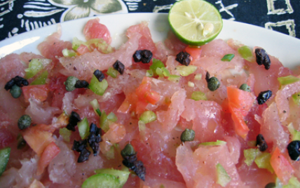 Carpaccio de thon blanc - Photo par ededtahiti