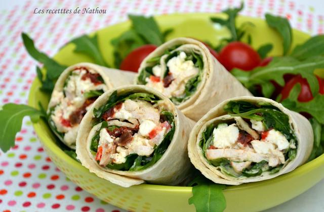 Wraps au poulet sauce moutarde, tomates séchées et feta - Photo par Communauté 750g