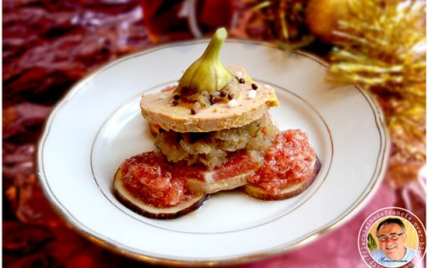 Foie gras aux figues et son confit d'oignons.... - Photo par francis51