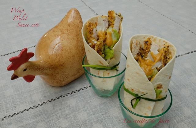 Wrap de poulet sauce saté - Photo par jacre