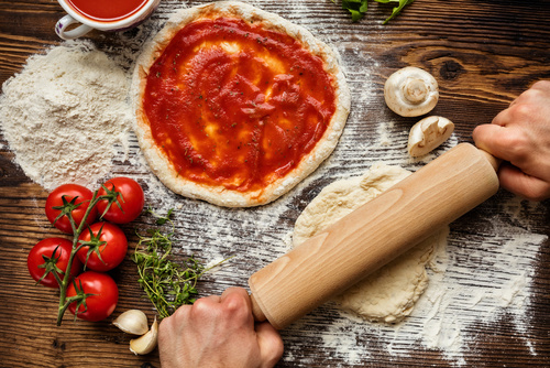 Pizza italienne aux champignons de Paris - Photo par Charlotte - 750g