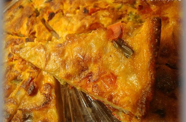 Petits triangles de tortilla poivron et chorizo - Photo par annecoK