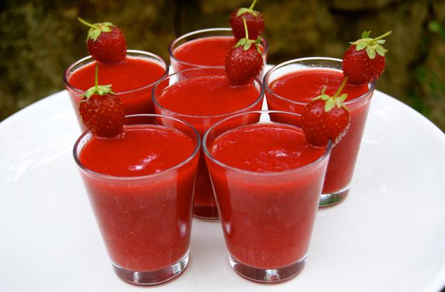 Soupe de fraises et framboises - Photo par La ptite cuisine de Pauline