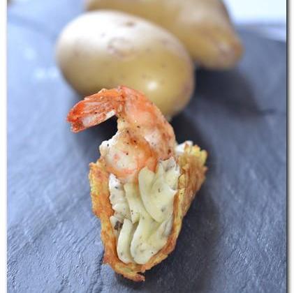 Bouchées de pommes de terre et crevettes - Photo par FadilaB