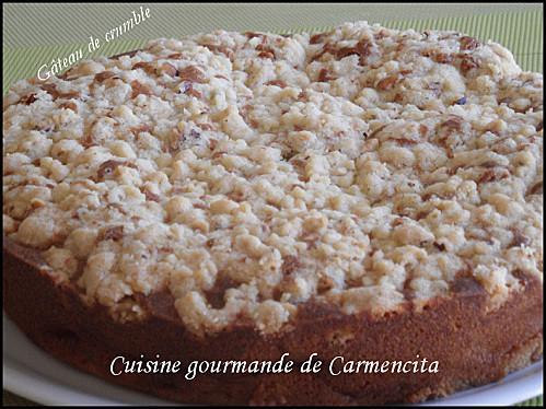 Gâteau crumble classique - Carmen