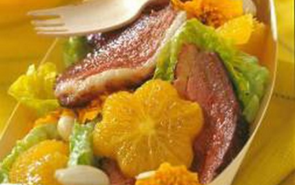La coupelle fraîcheur salade - orange - magret - Photo par CIFOG