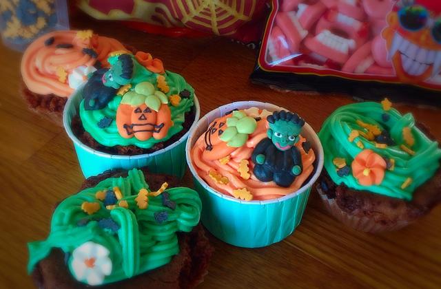 Cupcakes monstrueux pour Halloween - Photo par nicefr