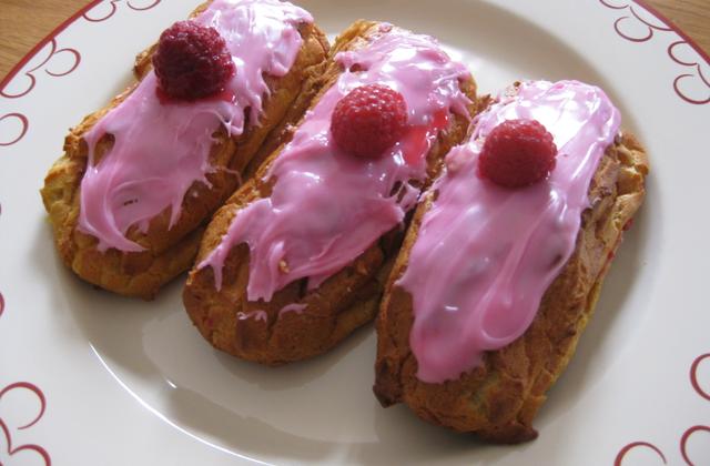 Eclairs aux framboises - maman patou