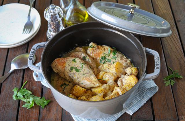 Blancs de poulet à la crème et moutarde de Dijon - Photo par Silvia Santucci