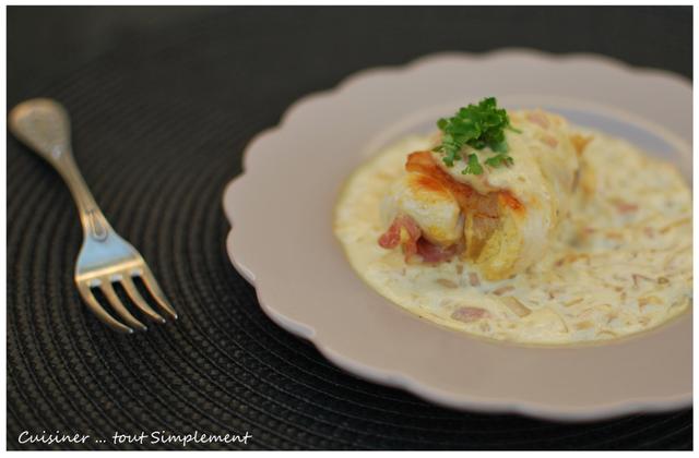 Paupiettes de volaille moutarde, jambon, comté - Photo par Amora
