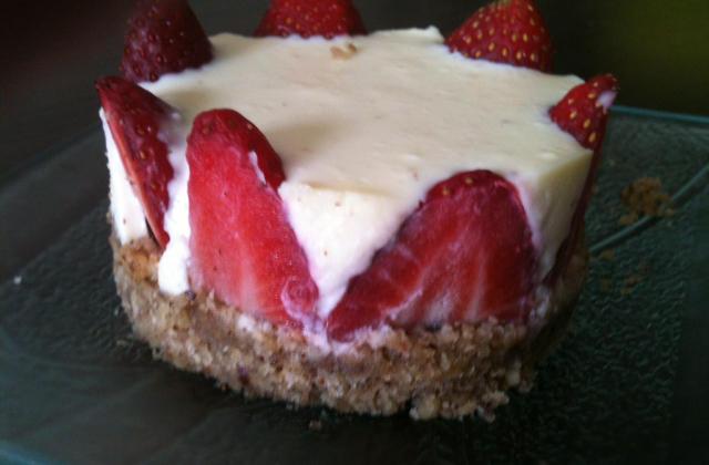 Cheesecake noisette fraise et chocolat blanc - Photo par rigour