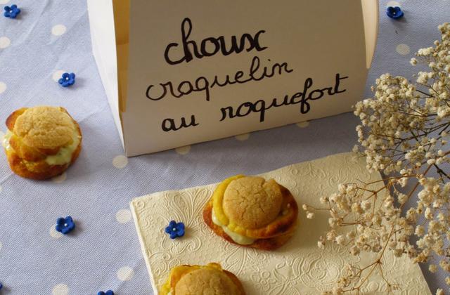 Mini choux craquelin au Roquefort Papillon - Photo par eloala