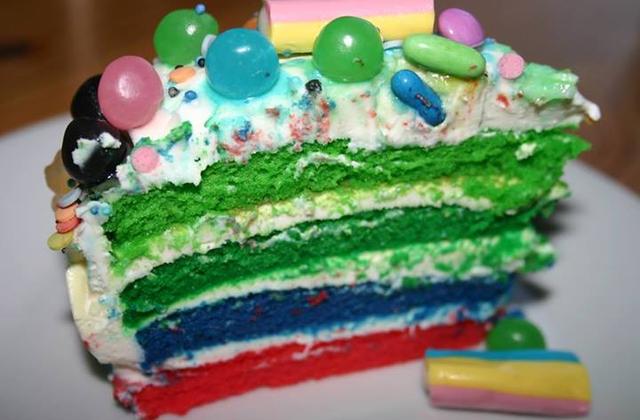 Layer cake technicolor bonbons - Photo par celine792