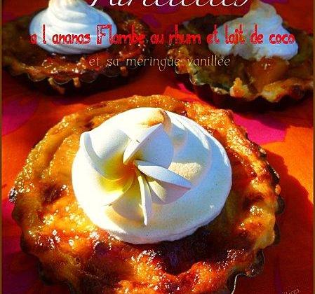 Tartelettes à l'ananas flambées au rhum et lait de coco - Photo par Au coeur
