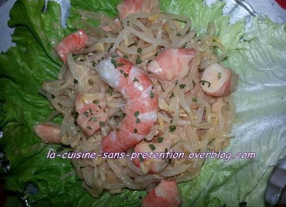Salade de soja aux crevettes - Photo par Nanouucook