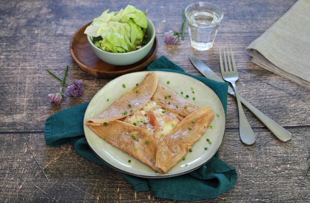 Galette de sarrasin au Cantal et jambon de Parme - Photo par Silvia Santucci