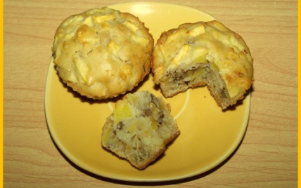 Muffins aux pommes et noix - Photo par biscottine