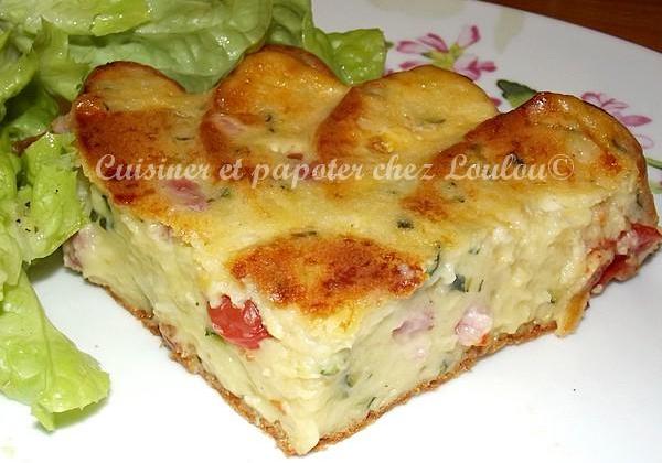 Clafoutis courgettes et cottage cheese - Photo par Louloucuisine