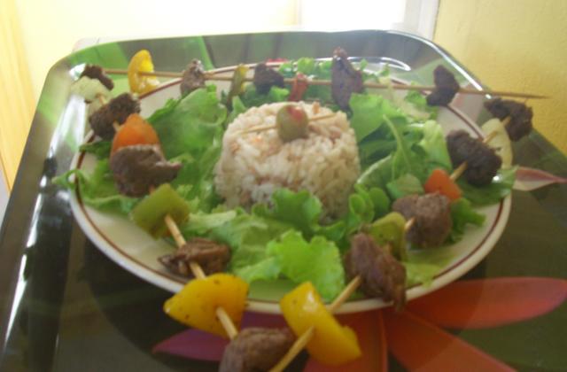 Brochette de bœuf et aux légumes - Photo par channeG