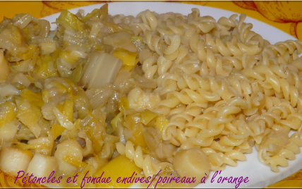 Pétoncles et fondue endives/poireaux à l'orange - Photo par erika.miguel9