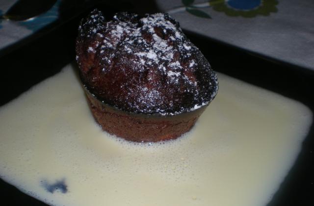 Muffin au chocolat cœur praliné - Photo par rusticooking