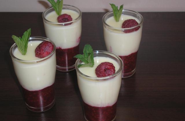 Crème au chocolat blanc et framboises - lebouco