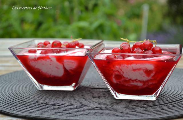 Verrines de fromage frais au coulis de groseilles - Photo par Communauté 750g