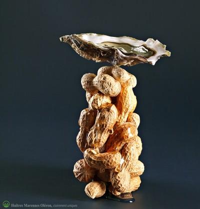 Huîtres, cacahuète, miel et sauce soja - Photo par 750g