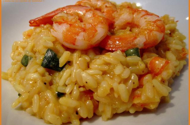 Risotto crevettes et courgettes - Photo par Cissou34