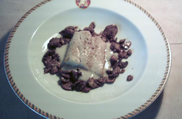 Filets de cabillaud, champignons en persillade et amandes, sauce blanche - BerqueretVincent