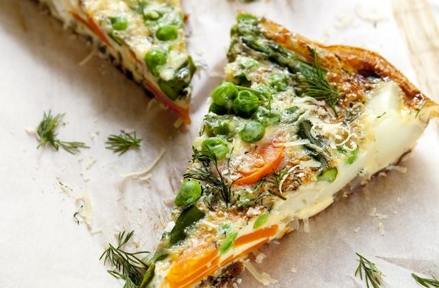 Quiche aux petits pois et carottes - Photo par 750g