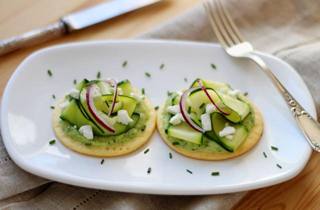 Tartelettes fines courgettes et Chabichou - Photo par Silvia Santucci