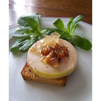 Foie gras sur un lit de pain d'épice - Photo par raverdy perrine
