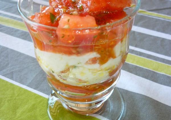 Verrine de tomate mozzarella - Photo par looklady