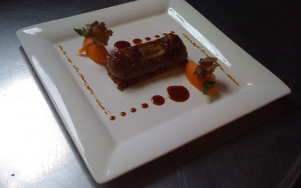 Le Filet de chevreuil à la feuille de datte et salsifis dorés de Philippe Bohrer - Restaurant Au Crocodile